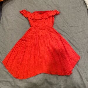 Flowy vibrant mini red dress from urban outfitters size XS.